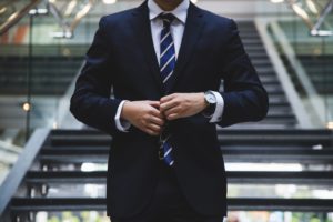 up close of professional man in suit