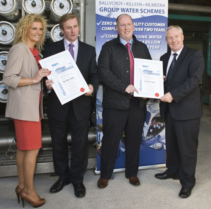 ISO 9001 Certification for Ballycroy, Killeen, Kilmeena Group Water Schemes.